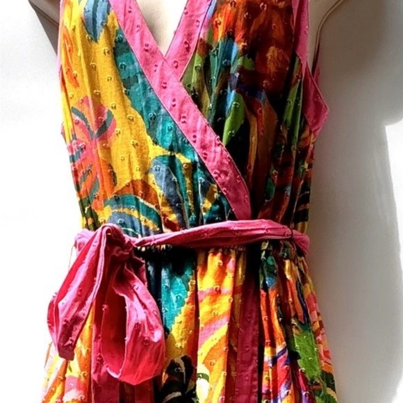 FARM Rio  x Anthropologie  Floral Palm Maxi Wrap Dress XL - Picture 3 of 11